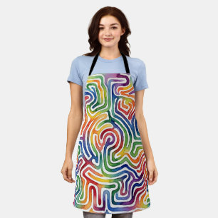Abstract Maze Rainbow Path Apron