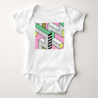 Abstract Memphis: 80s geometric shapes.