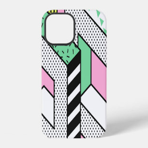 Abstract Memphis: 80s geometric shapes. iPhone 12 Case
