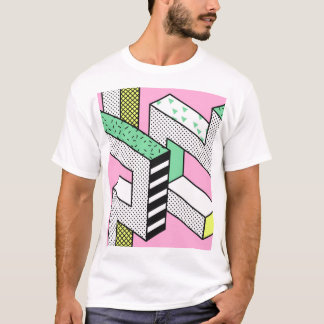 Abstract Memphis: 80s geometric shapes. T-Shirt