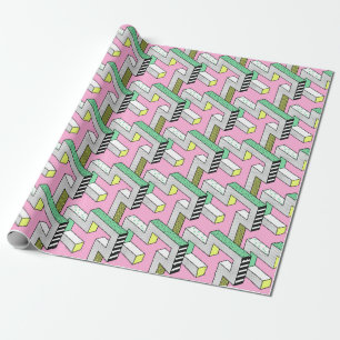 Abstract Memphis: 80s geometric shapes. Wrapping Paper