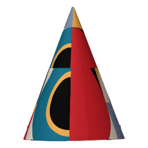 Abstract Memphis: Geometric Vintage Style. Party Hat