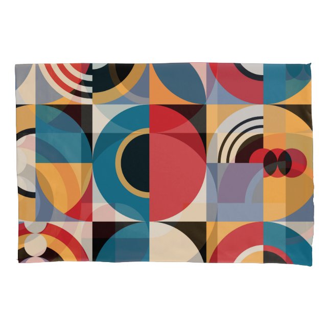 Abstract Memphis: Geometric Vintage Style. Pillowcase (Front)