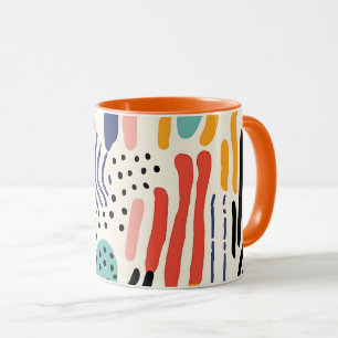 Abstract Memphis Organic Shapes Pattern Mug