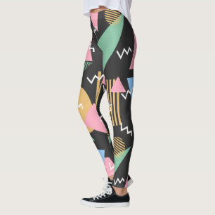 Abstract Memphis Pattern leggings