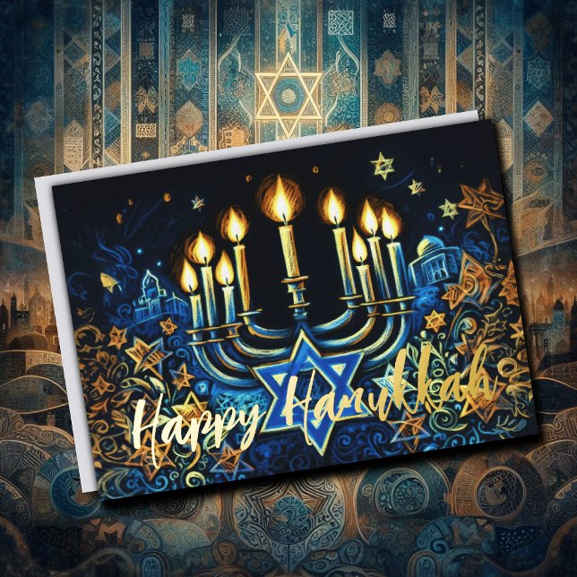 Abstract Menorah Happy Hanukkah (Creator Uploaded)