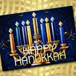 Abstract Menorah Happy Hanukkah<br><div class="desc">Holiday themed items designed by Umua. Printed and shipped by Zazzle or their affiliates.</div>