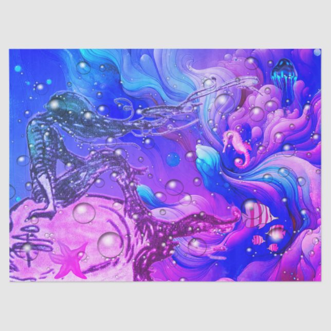 Abstract Mermaid Under the Sea Tissue Paper (Front)