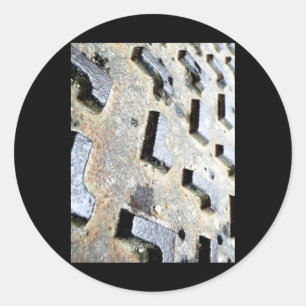 Abstract Metal Facade Macro Photography Sticker