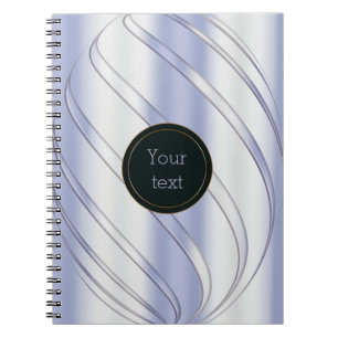 abstract metallic dynamic texture spiral notebook