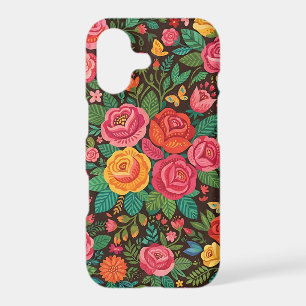Abstract Mexican Roses Garden iPhone Cases