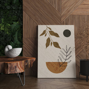 Abstract Mid Century Art, Neutral Tones Canvas Print