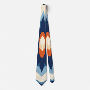 Abstract Mid-Century Geometric Art and Modern Tie