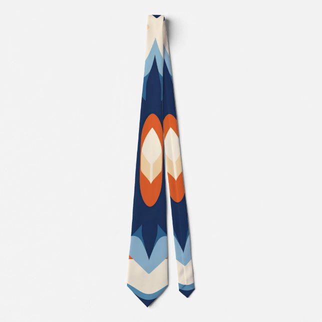Abstract Mid-Century Geometric Art and Modern Tie (Front)