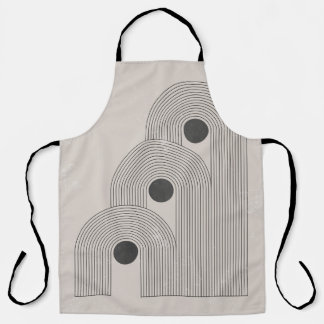 Abstract mid-century, geometric balance shapes apron