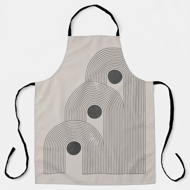 Abstract mid-century, geometric balance shapes apron (Front)
