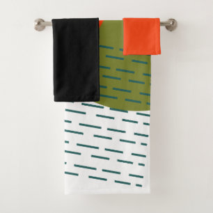 Abstract Mid-Century Modern  Bath Towel Set