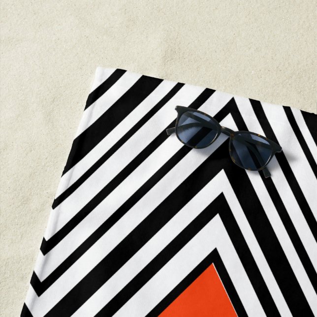 Abstract Mid-Century Modern  Beach Towel (In Situ)