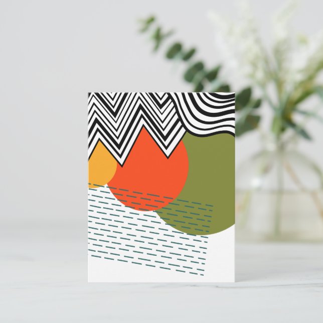 Abstract Mid-Century Modern  Card (Standing Front)