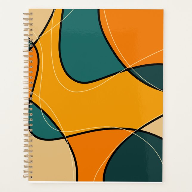 Abstract Mid Century Modern Planner (Front)