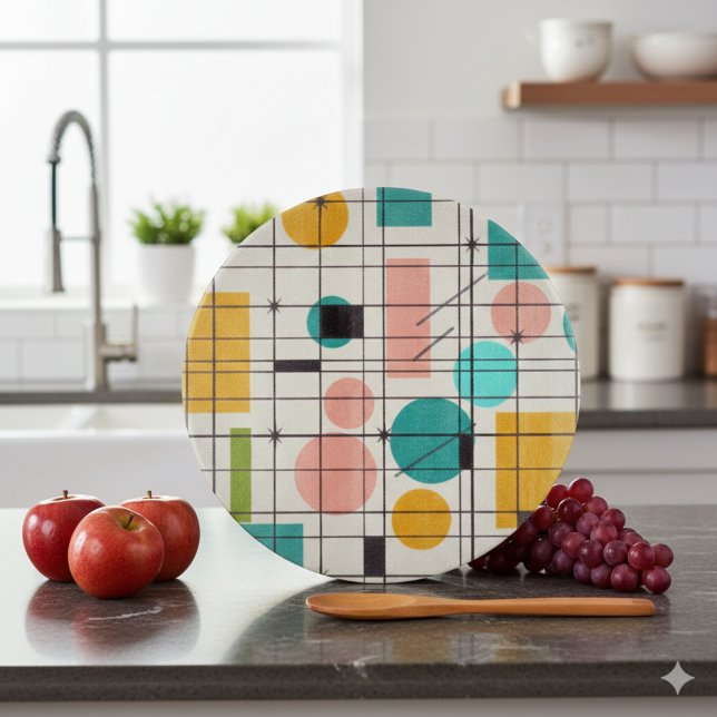 Abstract Mid-Century Modern Script Cutting Board (Creator Uploaded)