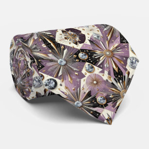 Abstract Mid Century Modern Starburst Diamond Tie