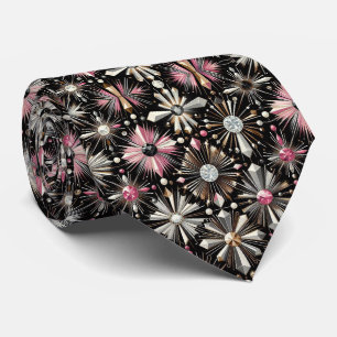Abstract Mid Century Modern Starburst Diamond Tie