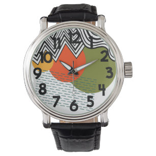 Abstract Mid-Century Modern Watch