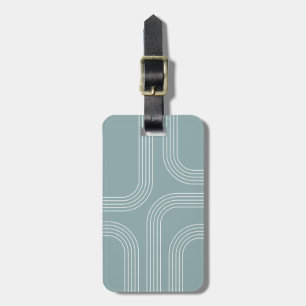 Abstract Mid Century style line art Luggage Tag