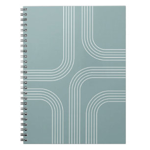 Abstract Mid Century style line art Notebook