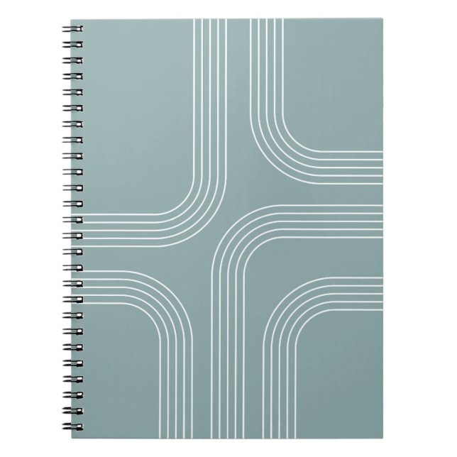 Abstract Mid Century style line art  Notebook (Front)