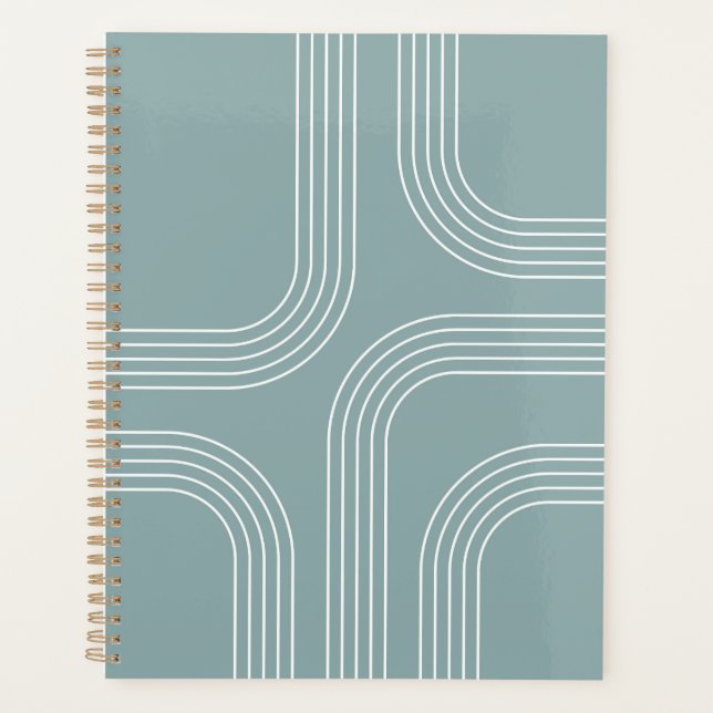 Abstract Mid Century style line art Planner (Front)