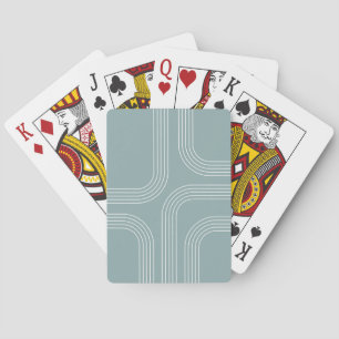 Abstract Mid Century style line art Playing Cards