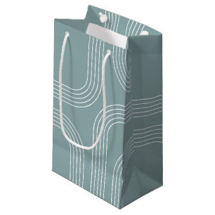 Abstract Mid Century style line art  Small Gift Bag