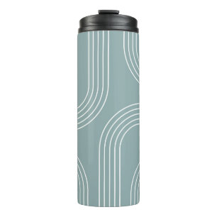 Abstract Mid Century style line art  Thermal Tumbler