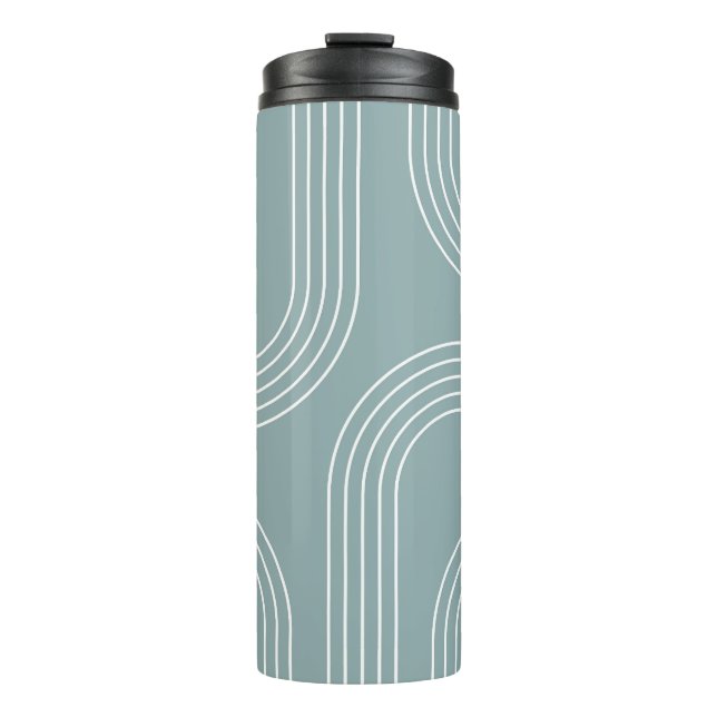 Abstract Mid Century style line art  Thermal Tumbler (Front)