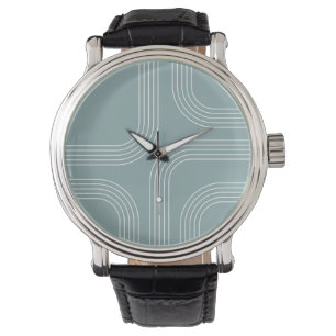 Abstract Mid Century style line art  Watch