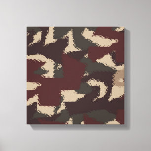 Abstract Military Camouflage Pattern Canvas Print