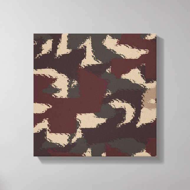 Abstract Military Camouflage Pattern Canvas Print (Front)