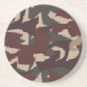 Abstract Military Camouflage Pattern Coaster
