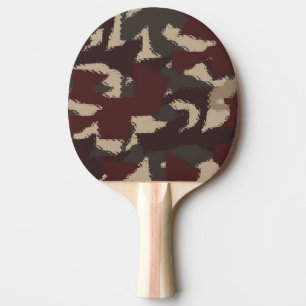 Abstract Military Camouflage Pattern Ping Pong Paddle