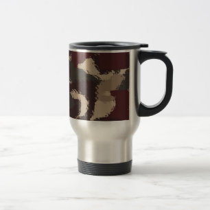 Abstract Military Camouflage Pattern Travel Mug