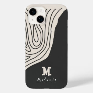 Abstract minimal art retro vintage  Monogram  Case-Mate iPhone 14 Case