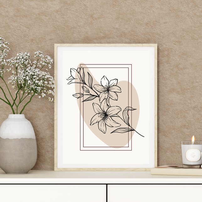 Abstract Minimal Boho Style Design Floral Flowers Poster (Creator Uploaded)