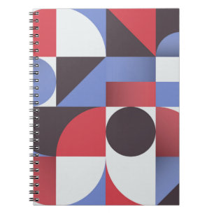 Abstract minimal geometric seamless pattern notebook