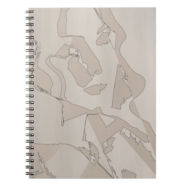 Abstract Minimal Line Art Notebook (Front)