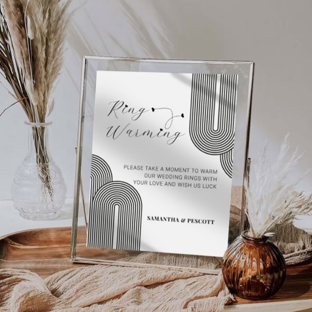 Abstract Minimal Rings Warming Wedding Sign (Creator Uploaded)