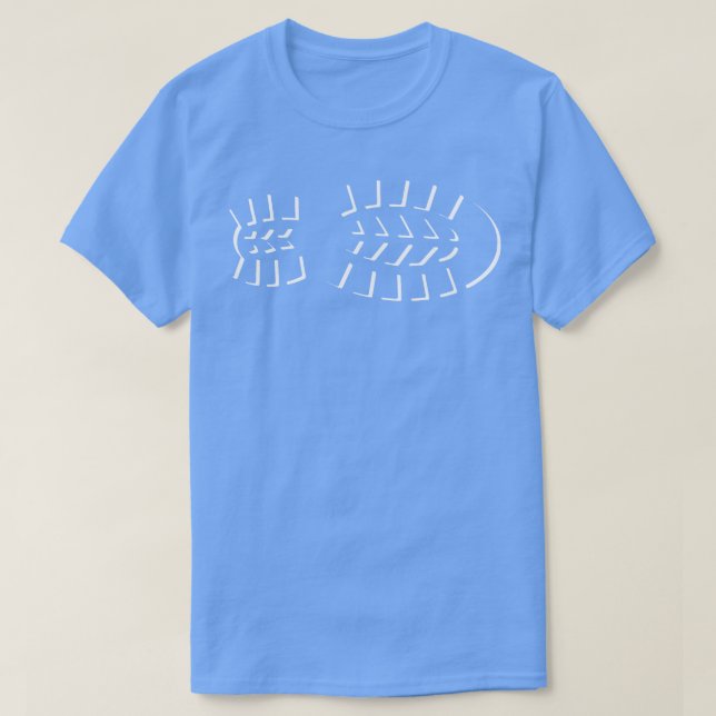 Abstract Minimalist Boot Tread Print Hiking Simple T-Shirt (Design Front)