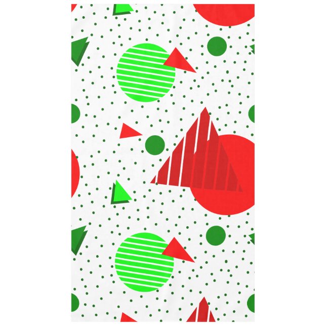 abstract minimalist christmas memphis geometric tablecloth (Front)