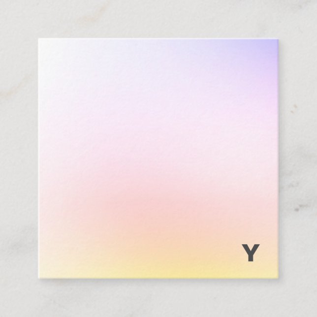 Abstract Minimalist Gradient Square Business Card (Front)